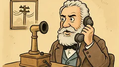 Dowcip: w 1876 Bell odbiera pierwszy telefon...