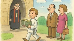 Dowcip: Pierwsza komunia to piramida finansowa