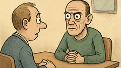 Dowcip: mistrz kontaktu wzrokowego siedzi naprzeciwko mnie