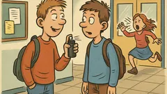 Dowcip: Rozmawia w szkole dwóch kolegów...