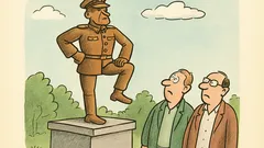 Dowcip: Czemu generał na piedestale stoi bez konia?