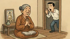 Dowcip: Mamo, czemu wciąż wołasz Buddę?