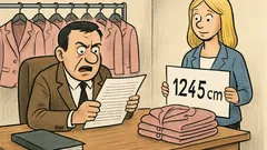 Dowcip: Szef mierzy talie pracownic i krzyczy