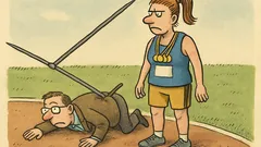 Dowcip: Od medalistki w oszczepie odszedł mąż...