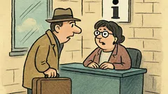 Dowcip: Podróżny pyta w informacji na dworcu