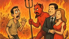 Dowcip: Facet po śmierci trafił do piekła