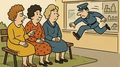 Dowcip: Trzy żony milicjantów kłócą się w PRL