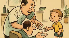 Dowcip: Chłopiec wchodzi do fryzjera, a ten szepcze