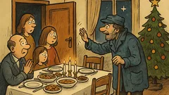 Dowcip: Wieczór wigilijny, pukanie do drzwi...