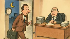 Dowcip: O siódmej wieczorem wychodzi z biura…