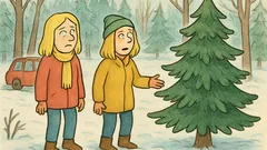 Dowcip: Dwie blondynki jadą po choinkę