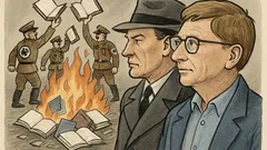 Dowcip: Gates i Stirlitz patrzą, jak palą książki