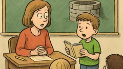 Dowcip: Nauczycielka każe Jasiowi przeczytać wypracowanie