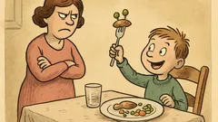 Dowcip: Mama ostrzega syna: nie baw się jedzeniem
