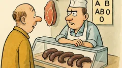 Dowcip: Rok 2010, w mięsnym o krew