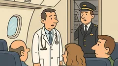 Dowcip: W samolocie pytają o lekarza...
