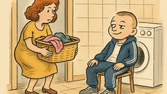Dowcip: Mama pyta małego dresiarza o pranie