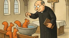 Dowcip: Trzy parafie nawiedziła plaga wiewiórek