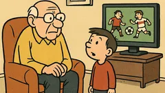 Dowcip: Dziadku, obejrzysz ze mną mecz?