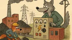 Dowcip: Wilk zbudował elektrownię, ale…