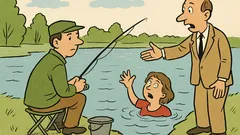 Dowcip: Stoi facet nad jeziorem, tonie kobieta...