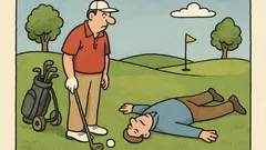 Dowcip: John wraca z golfa o 23:00