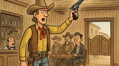 Dowcip: Do miasta przyjechał kowboj do saloonu