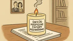 Dowcip: świeca o zapachu świeżo podpisanego rozwodu