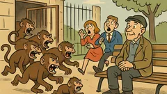 Dowcip: Para w zoo, małpy uciekają